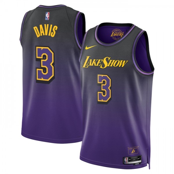 Los Angeles Lakers Trikot Anthony Davis Nike 2024-25 City Edition Lila Swingman - Herren